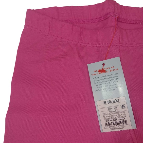 Girls' Capri Leggings - Cat & Jack, Pink, Size Small (6/6X) - Picture 4 of 6